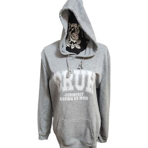 Bruh/Mom Graphic Gray Hoodie